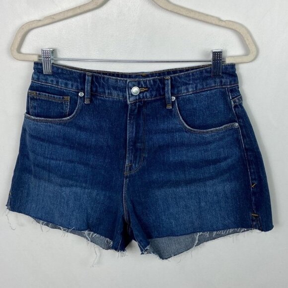NEW Good American Cut Off Denim Shorts Size 29 Style # GCOS991C High Rise Short - Picture 11 of 13
